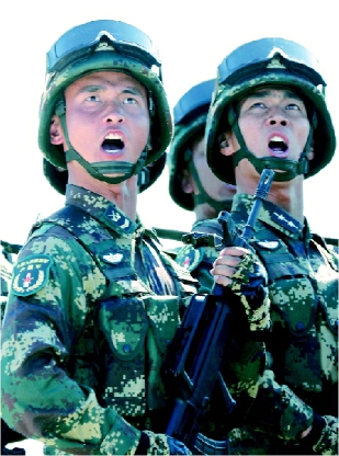     火箭军部队方队。    新华社发