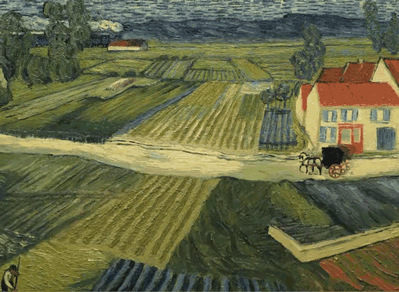 预告片开头的这一场景，来自《马车与远处的火车》。▼