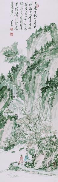 山水(国画) 101×33厘米 溥心畬