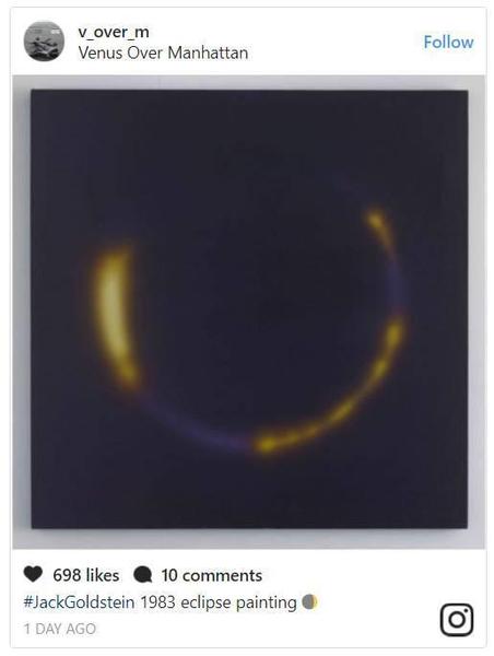 “#JackGoldstein，1983年，日食画作??”。图片：Adam Lindemann的Instagram