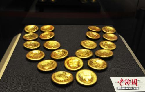 资料图：2016年，《惊世大发现——南昌汉代海昏侯国出土成果展》中展出的?；韬盍鹾啬怪鞴壮鐾恋慕鸨?。刘占昆 摄