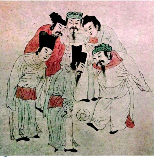 文徵明–蹴鞠图