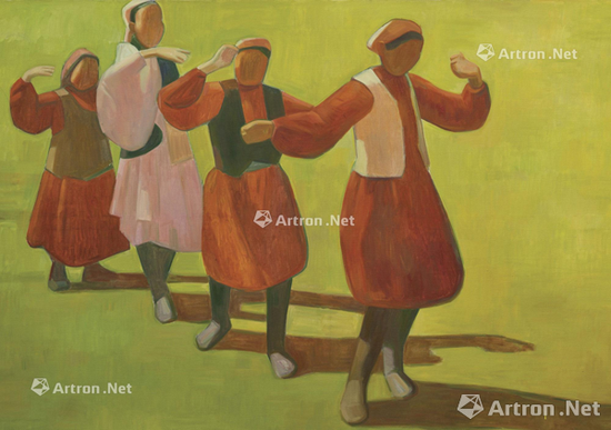 王音2014年的新作《民族舞》将在香港蘇富比秋拍现当代艺术夜场中上拍，估价为120-250万港元