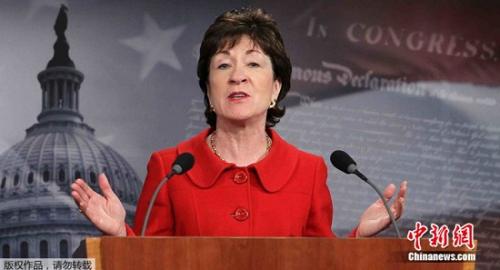 资料图:共和党缅因州联邦参议员苏珊·柯林斯 点击进入下一页