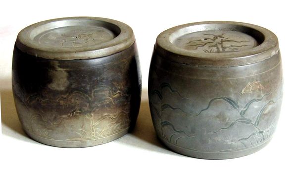 明代彩泥镶嵌蛐蛐罐 明代彩泥镶嵌蛐蛐罐