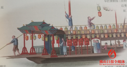 七月半水陆船的细节图。