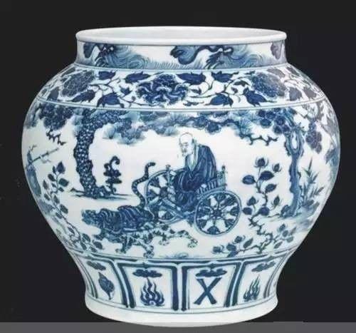 拍卖价人民币2.3亿的精品的元青花鬼谷下山大罐