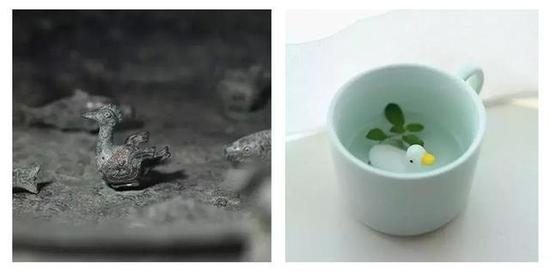 有趣的设计不只这一处，在青铜盘的边缘，还趴着小龙呢，像不像最近流行的杯沿萌物？