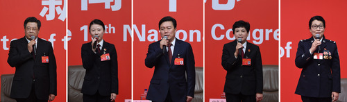 (5)十九大新闻中心举行集体采访活动. (5)十九大新闻中心举行集体采访活动.