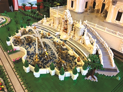 66万块积木重现圆明园三大景观 66万块积木重现圆明园三大景观