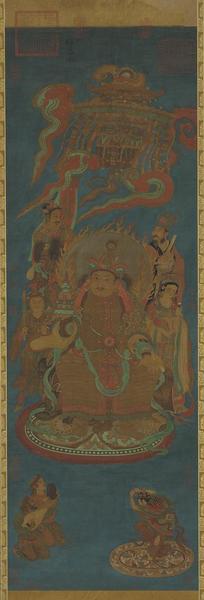 佛利尔美术馆藏《护国天王像》，仿张僧繇风格