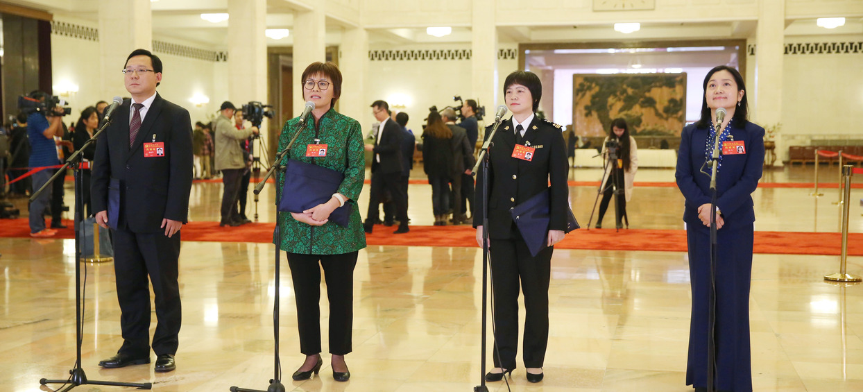    "党代表通道"举行第三场采访活动