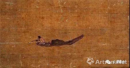 马远的《寒江独钓图轴》是从一幅大型挂轴上切割下来的。