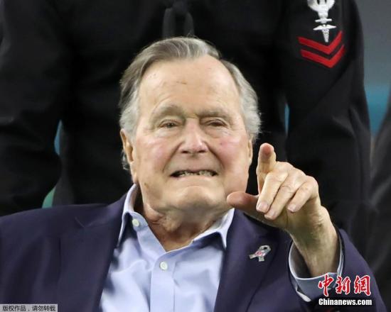 资料图:美国前总统老布什(George H. W. Bush)。 点击进入下一页