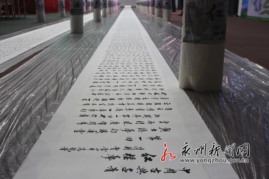 陈伯勋老人书写的《红楼梦》行楷书法长卷。