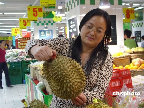 资料图：榴莲。