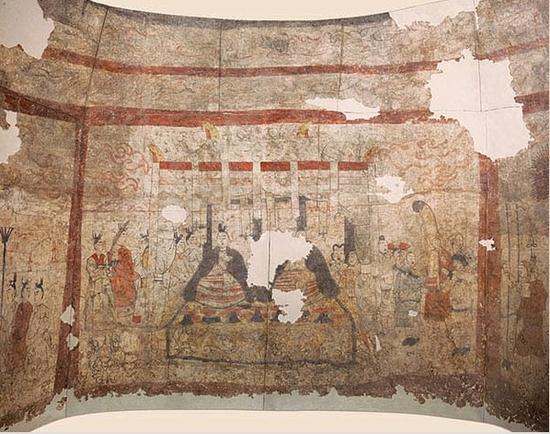 朔州水泉梁北齐壁画墓，北齐，泥质，山西博物院藏