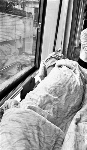 躺在病床上接受治疗的学生 点击进入下一页