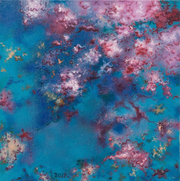 蔡锦《风景88》油画 40x40cm 2013  Cai Jin，Landscape 88，Oil on canvas，40x40cm ，2013