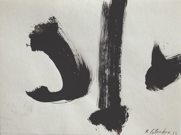 Rita Letendre ，Sans titre(rl62-31) ，Ink of paper，15.9x21.3cm，1962  丽塔·勒滕德 《无题》（rl62-31） 纸本墨水 15.9x21.3cm 1962