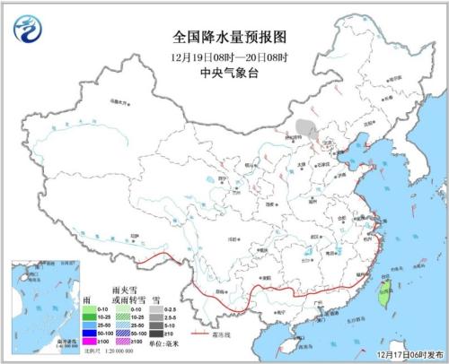 全国降水量预报图(19日08时-20日08时) 点击进入下一页