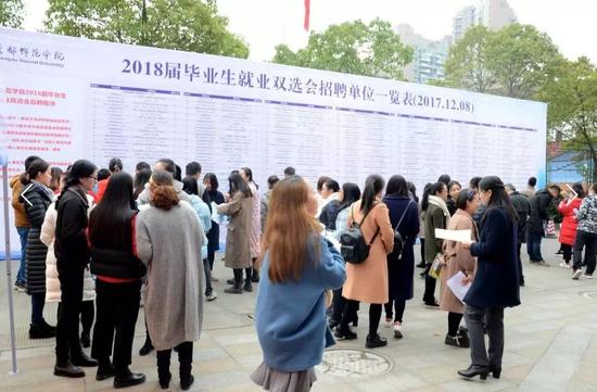 “成都师范学院2018届毕业生就业双选会”举行。