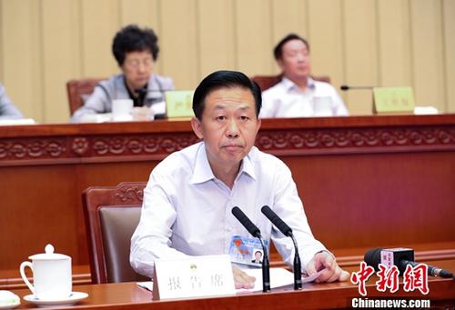 资料图：财政部部长肖捷。 <a target='_blank' href='http://www.chinanews.com/'>中新社</a>记者 刘震 摄