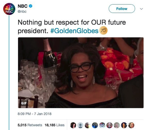 奥普拉参选美总统呼声高 外媒:她比希拉里更合适