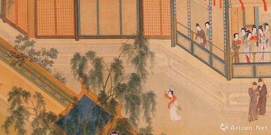 《汉宫春晓图》局部放大