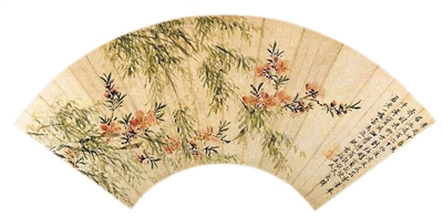 图二:清 王武 《春柳桃花图》