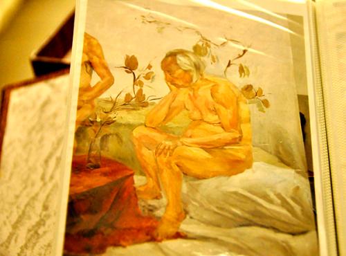 学生送给王肃中的作品，他很喜欢，称画得很像自己。