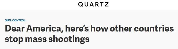 美枪支管控困难枪击案频发 美媒:看看中国