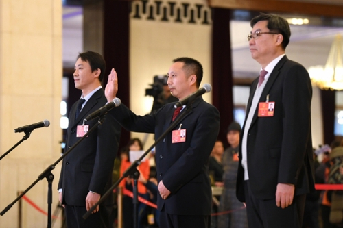 (13)全国人大代表接受采访 (13)全国人大代表接受采访