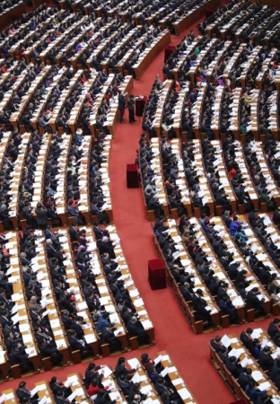 （4）十三届全国人大一次会议举行第二次全体会议