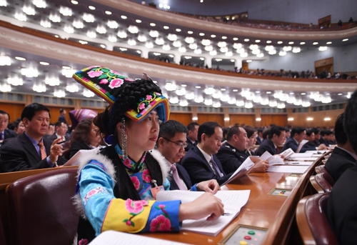 （11）十三届全国人大一次会议举行第二次全体会议