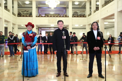 (13)全国政协委员接受采访 (13)全国政协委员接受采访