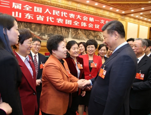 (1)习近平参加山东代表团审议 (1)习近平参加山东代表团审议