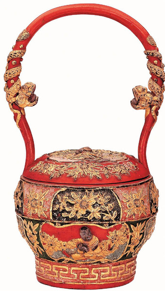 清盘龙高甩堆灰描金提桶