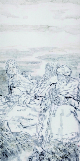 阳光雨露    吴山明  作     阳光雨露    吴山明  作