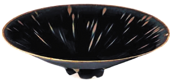 北宋 定窑黑釉鹧鸪斑“天外飞仙”盌