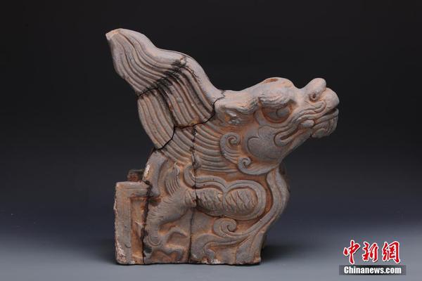 江西鹰潭龙虎山大上清宫遗址出土的文物垂兽。江西省文物考古研究院供图