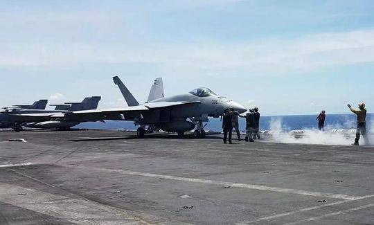 美国航母又来南海：我们看到中国船舰在我们四周