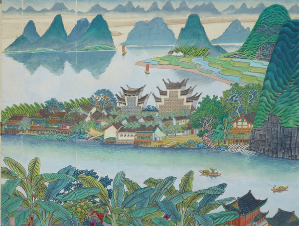 7 祝大年 《漓江春色1》 工笔重彩  96.5x70cm  60年代 7 祝大年 《漓江春色1》 工笔重彩  96.5x70cm  60年代