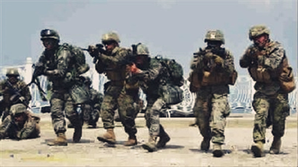 韩美士兵联合军演(资料图)