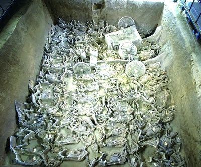 郑国三号车马坑全景