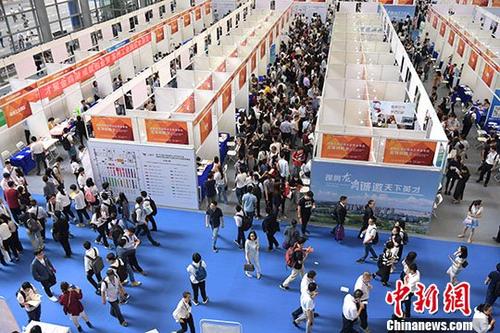 资料图:招聘会 <a target='_blank' href='http://www.chinanews.com/'>中新社</a>记者 陈文 摄 点击进入下一页