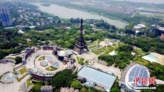 图为航拍深圳世界之窗旅游景区。(资料图片) <a target='_blank' href='http://www.chinanews.com/'>中新社</a>记者 陈文 摄