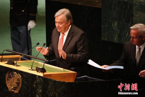 资料图片:联合国秘书长古特雷斯。 点击进入下一页