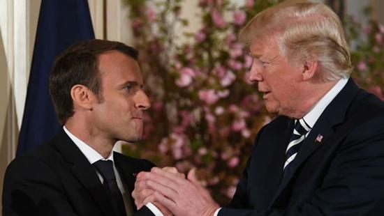 马克龙称与特朗普通话像香肠:最好别知道里面是啥