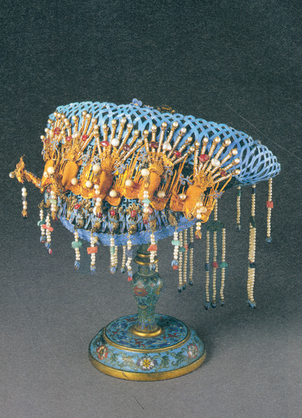 《金累丝嵌珠宝凤钿》 清 故宫博物院藏